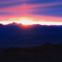 Sunrise on the way to Nevado Chachani